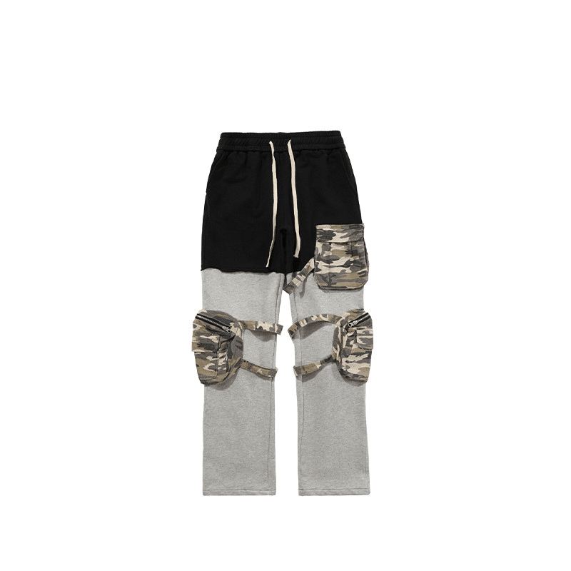 Amerikansk High Street Stitching Camouflage Tre-dimensional Multi-pocket Pant