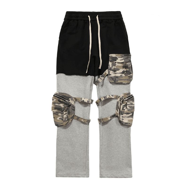 Amerikansk High Street Stitching Camouflage Tre-dimensional Multi-pocket Pant