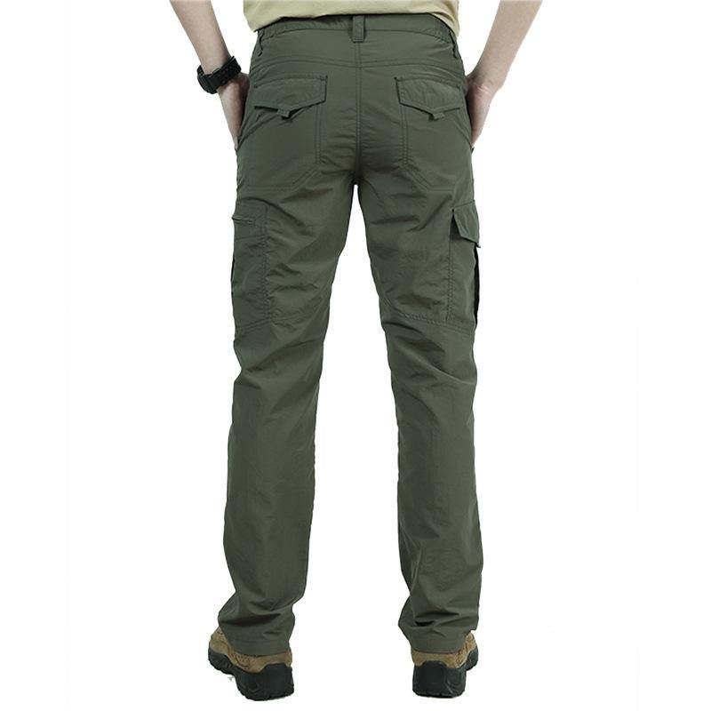 Åndbar Letvægts Vandtæt Hurtigtørrende Casual Bukser Mænd Sommer Army Military Style Bukser Herre Tactical Cargo Bukser Herre