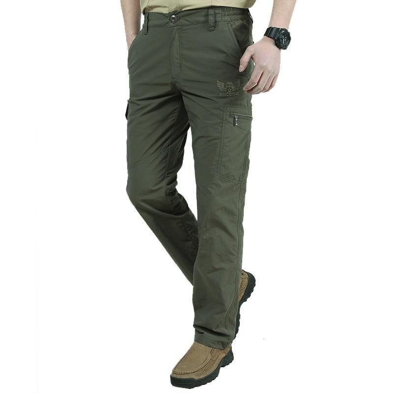 Åndbar Letvægts Vandtæt Hurtigtørrende Casual Bukser Mænd Sommer Army Military Style Bukser Herre Tactical Cargo Bukser Herre