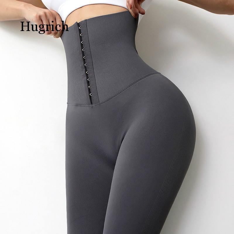 Bukser Højtalje Shapewear Korset Stretchy Tights Kvinder Sport Push Up Running Fitness Leggings