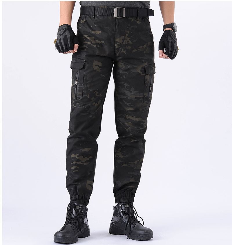 Camouflage Tactical Pants Gitter Fanshui 65 35 Plaid Tactical Pants Snørefødder