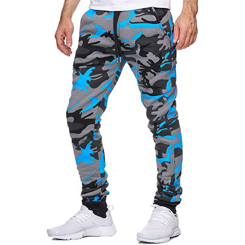 Casual Camouflage Mid-talje High-stretch Med Tryk Stretch Sports Joggingbukser