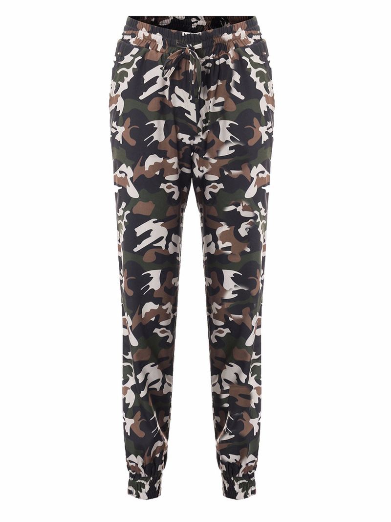 Casual Kvinder Skinny Camouflage Bukser