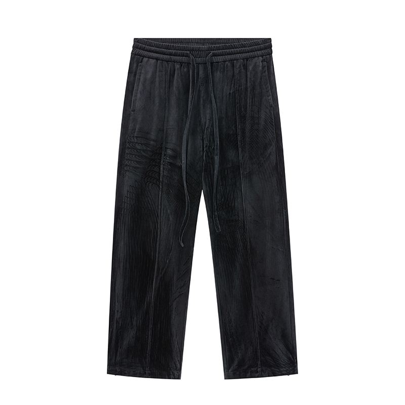 Fløjlsside Lynlåsbukser Herre Trend Street Wild Casual Micro-flare Bukser