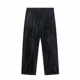 Fløjlsside Lynlåsbukser Herre Trend Street Wild Casual Micro-flare Bukser