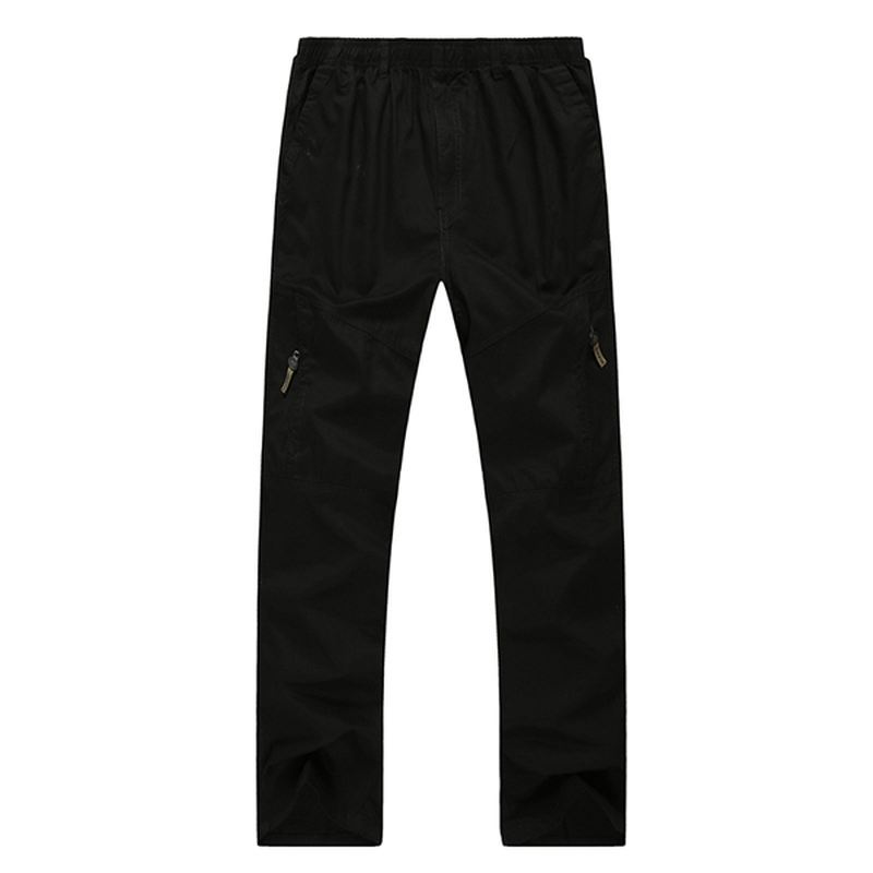 Herre Casual Lige Ben Løse Bukser Ensfarvet Elastisk Talje Multi Pocket-pants