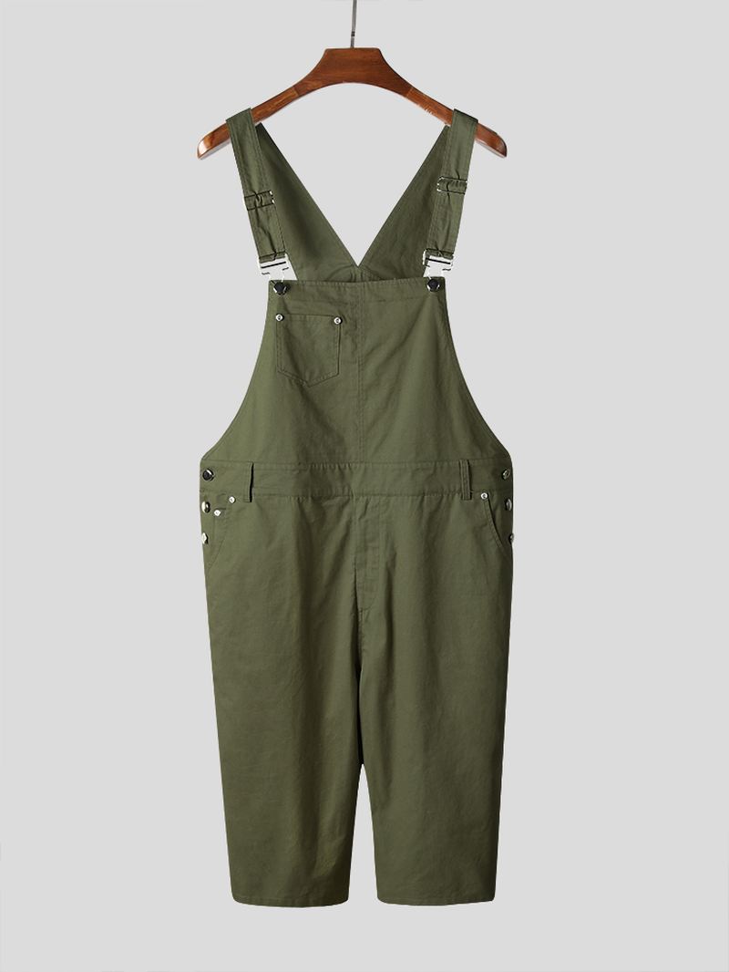 Herre Ensfarvet Løs Afslappet Jumpsuit Overalls One Pants