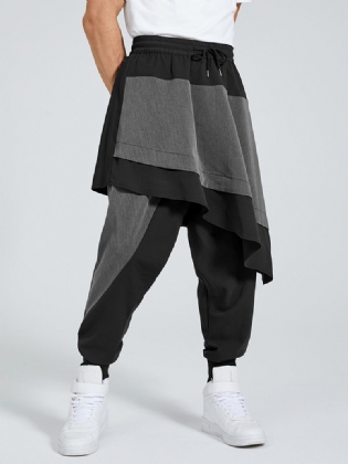 Herre Punk Snøre Patchwork Color Block Harem Pants