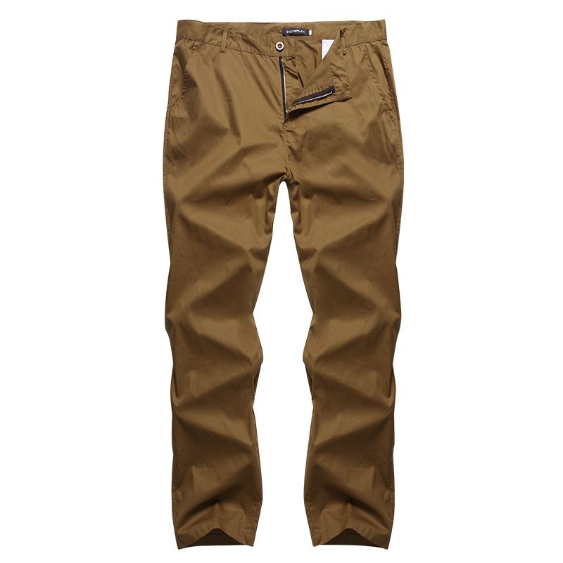 Herre Regular Fit Bukser Cargo Chino Business Casual Lange Bukser Slack Plus Størrelse