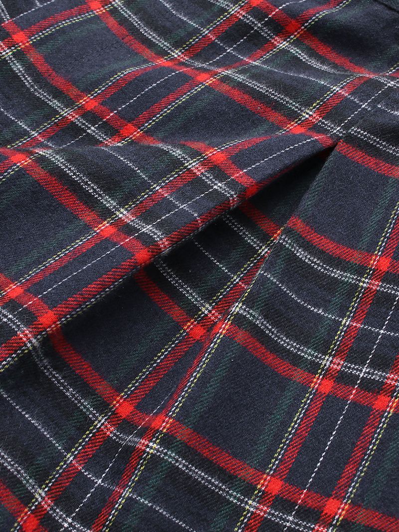 Herre Vintage Plaid Elastisk Talje Lynlås Flue Joggerbukser Med Lomme