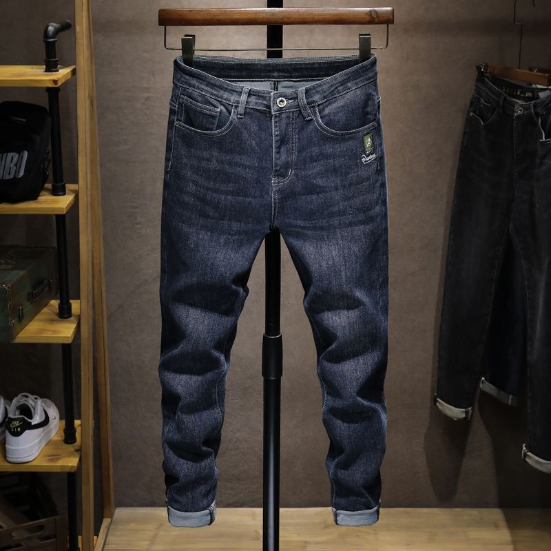 Jeans Til Mænd Slim Fit Youth Trend All-match Style