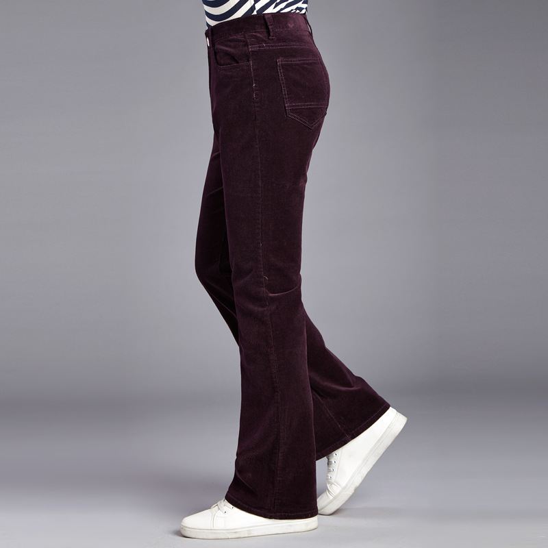 Koreansk Style Stretch Slim Flared Bukser