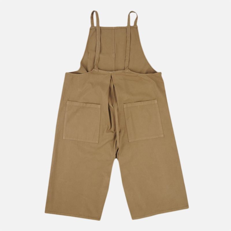 Mænd 100% Bomuld Multilommer Brede Straight Fit Bib Pants