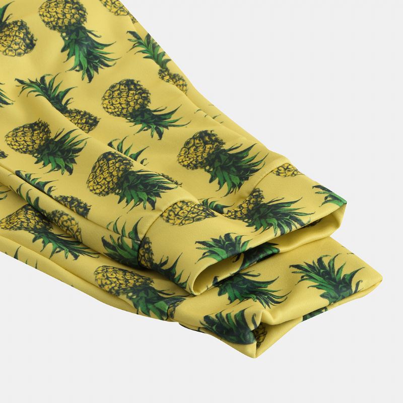 Mænd Ananas Printet Hawaiian Style Bomuld Casual Bukser