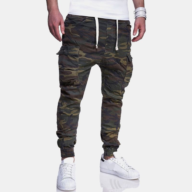 Mænd Camouflage Printede Casual Bukser Joggingbukser