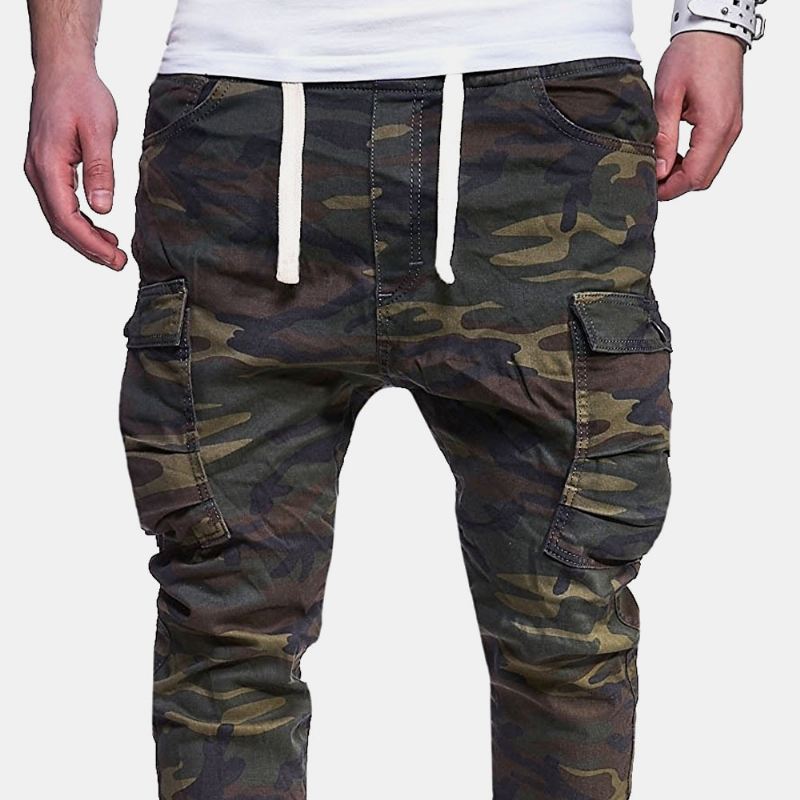 Mænd Camouflage Printede Casual Bukser Joggingbukser