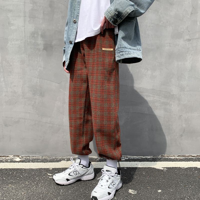 Mænds Hong Kong Modemærke Houndstooth Casual Pants