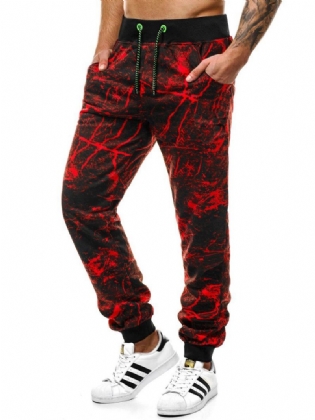 Mænds Slim Ladder Cloudprintede Mode Street Pants