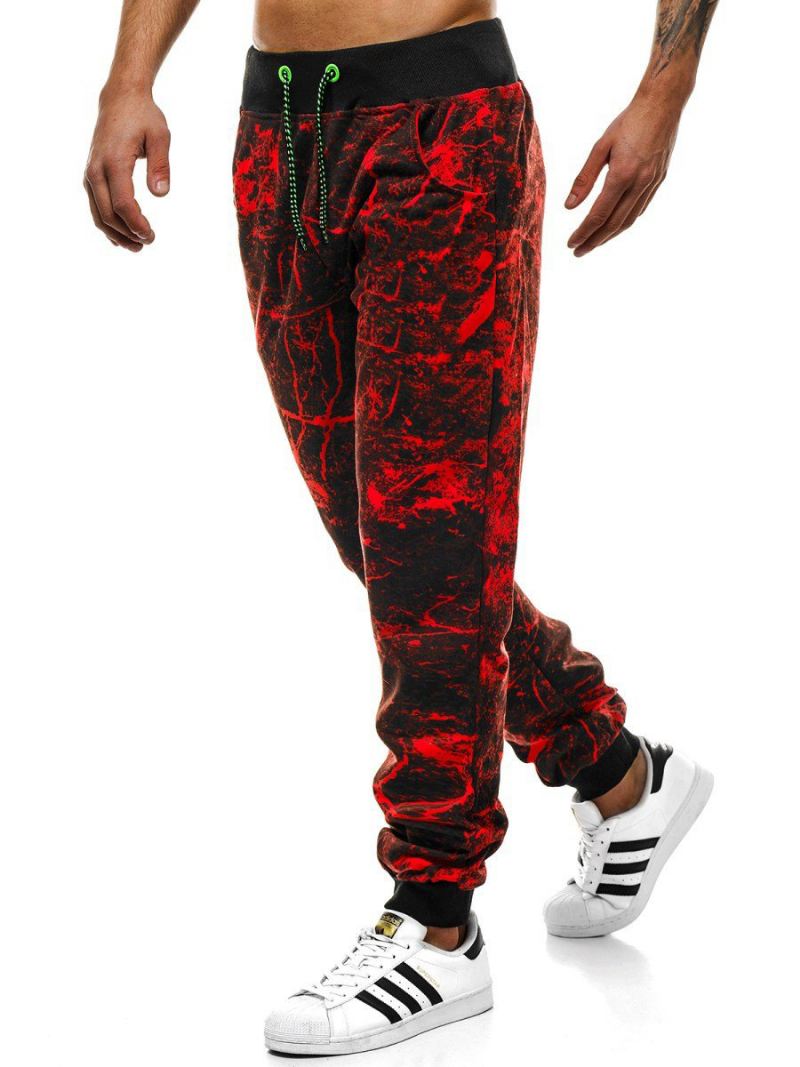 Mænds Slim Ladder Cloudprintede Mode Street Pants