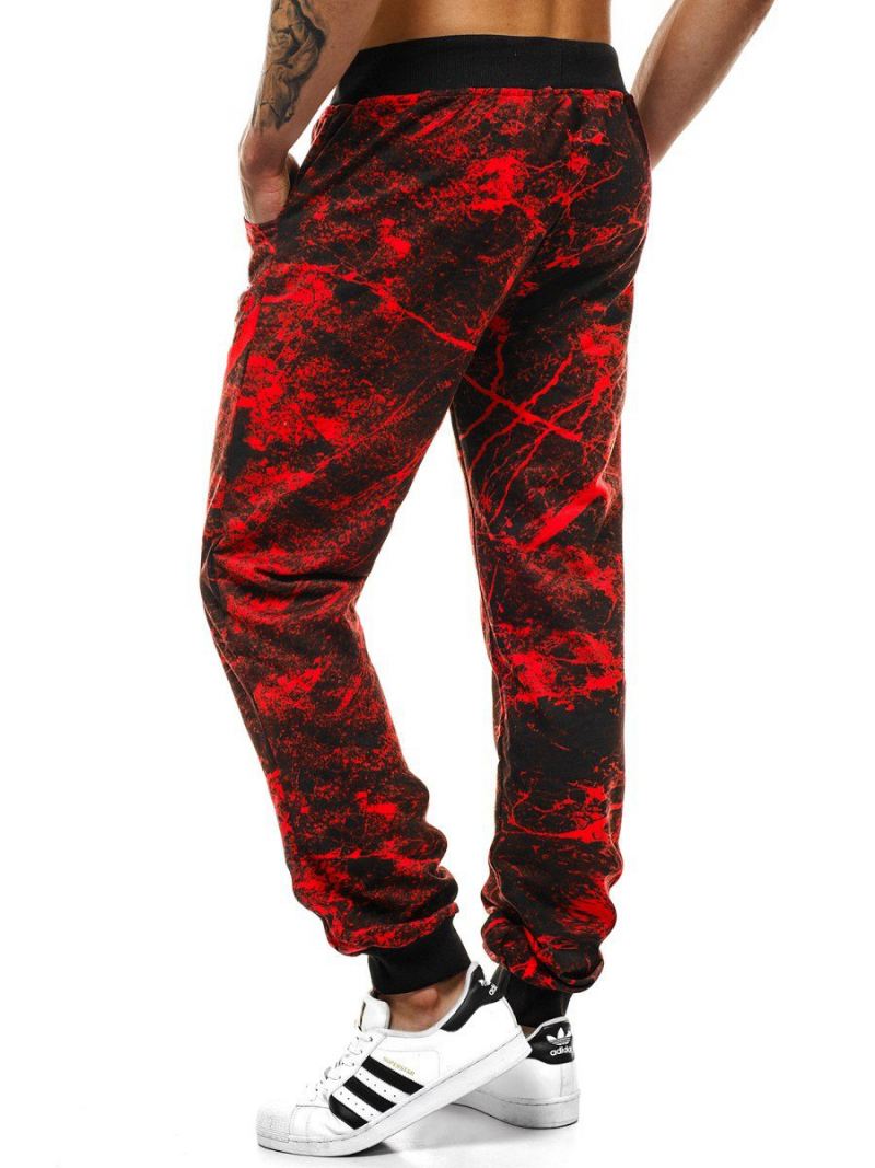 Mænds Slim Ladder Cloudprintede Mode Street Pants