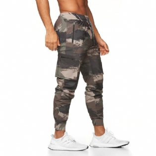 Muscle Fitness Europæisk Og Amerikansk Ny Løbesport Hurtigtørrende Camouflage Løse Sportsoveralls