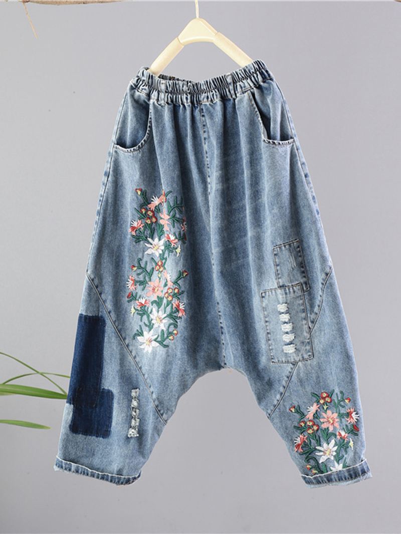 Patchwork Broderi Vintage Jeans