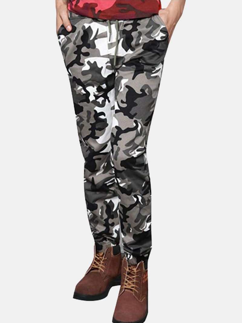 Plus Size Camouflage Udendørs Casual Bukser Mode Haren Beam Feet Bukser