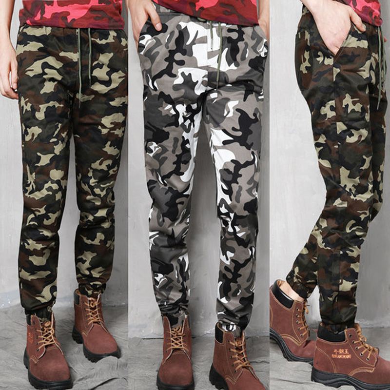 Plus Size Camouflage Udendørs Casual Bukser Mode Haren Beam Feet Bukser