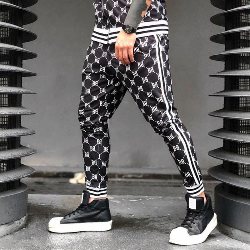 Sportsstribede Joggingbukser Herre Ungdom Casual Plaidbukser