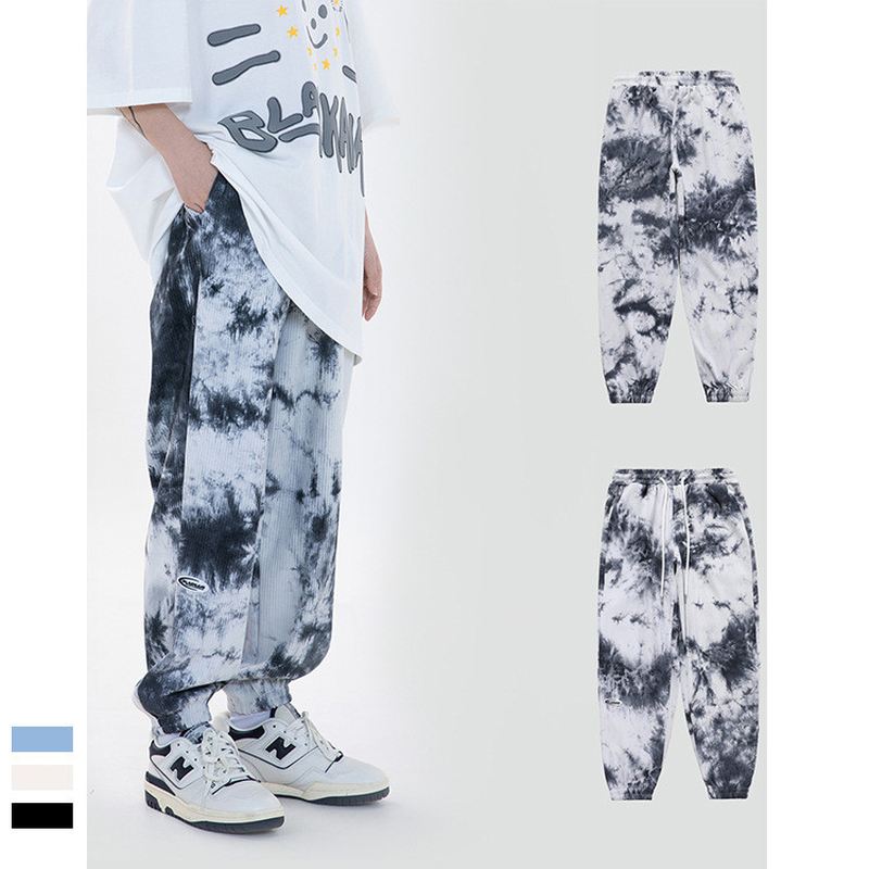 Tie-dye Ink Løstsiddende National Trend Casual Bukser