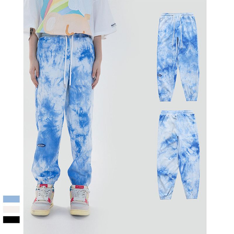 Tie-dye Ink Løstsiddende National Trend Casual Bukser