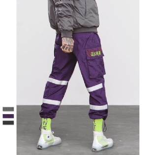 Windbreaker Bukser Nat Sporting Fluorescerende Loose Fit Bukser Streetwear Brand Tøj Street Sweatpants