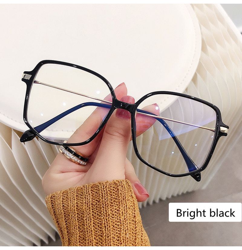 Anti-blue Light Flad Spejl Dame Retro Big Frame Brillestel