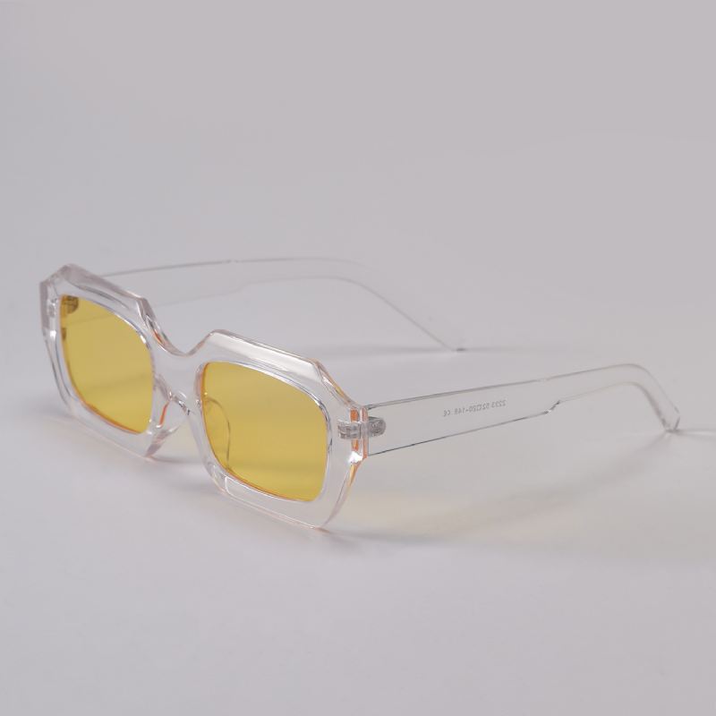 Briller Retro Big Frame Big Face Crystal Square New Frame Solbriller