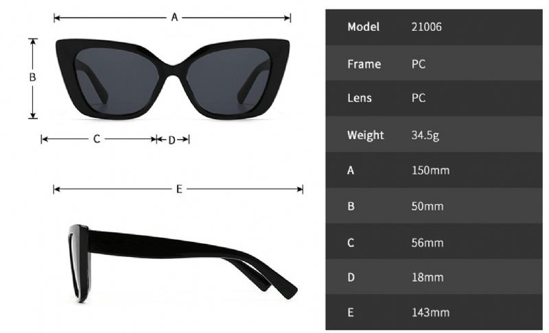 Cat-eye Frame Solbriller Style Solbriller