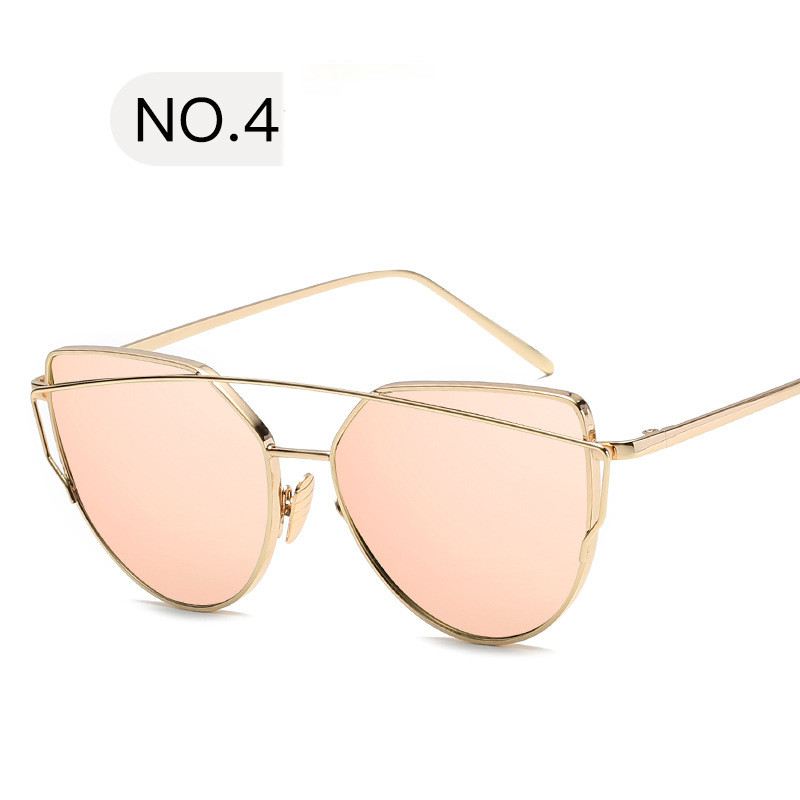 Design Spejl Rose Gold Vintage Cateye Mode Solbriller Lady Eyewear