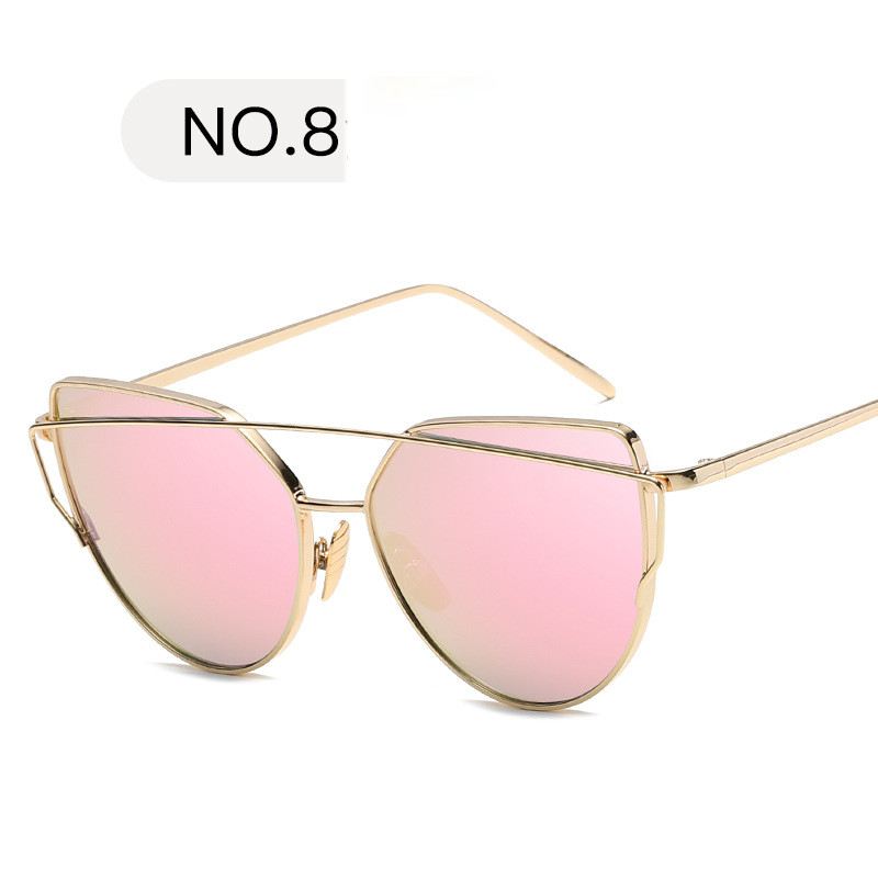 Design Spejl Rose Gold Vintage Cateye Mode Solbriller Lady Eyewear