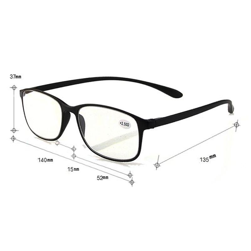 Mænd Kvinder Tr90 Fleksible Læsebriller Ultra-light Pressure Reduce Eyeglass