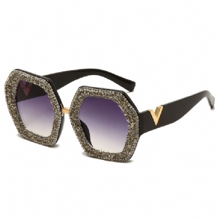 Overdrevne Briller Kvinde Solbriller Solbriller Med Diamant