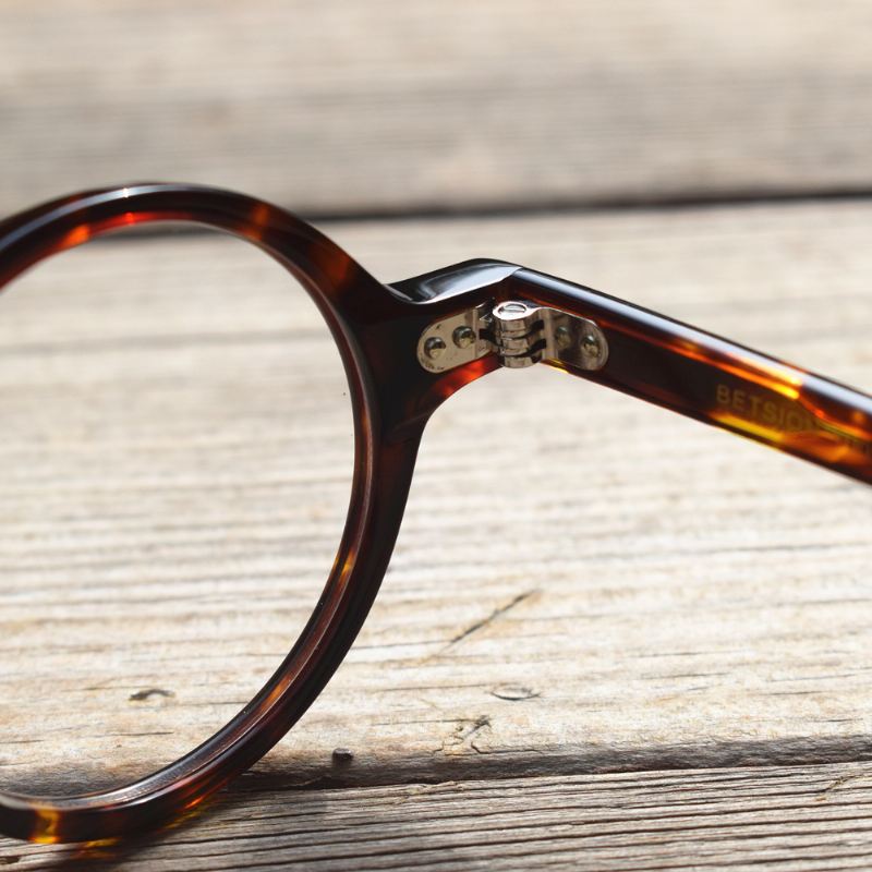 Plade Tortoiseshell Myopia Frame Retro Lille Rund Stel