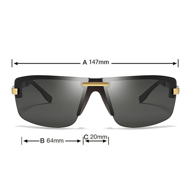 Udendørs Square Rimless Luxury Uv400 Solbriller