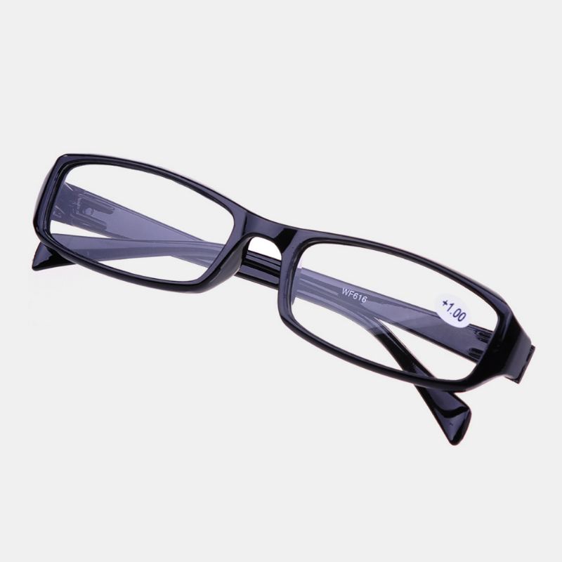 Unisex Full Frame Resin Len-læsebriller Bærbare High-definition Presbyopia-briller