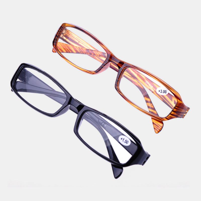 Unisex Full Frame Resin Len-læsebriller Bærbare High-definition Presbyopia-briller