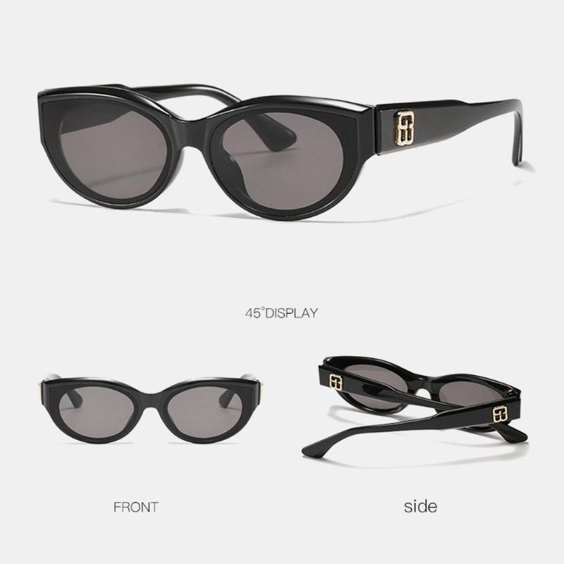 Unisex Kat Eye Pc Full Frame Hd Anti-uv Retro Solbriller