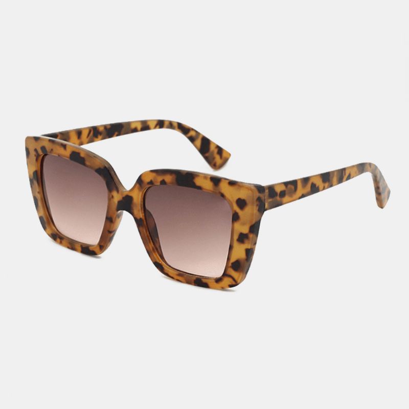 Unisex Leopard Thicken Full Frame Casual Uv-beskyttelsessolbriller