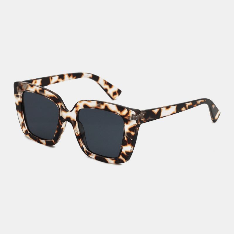 Unisex Leopard Thicken Full Frame Casual Uv-beskyttelsessolbriller