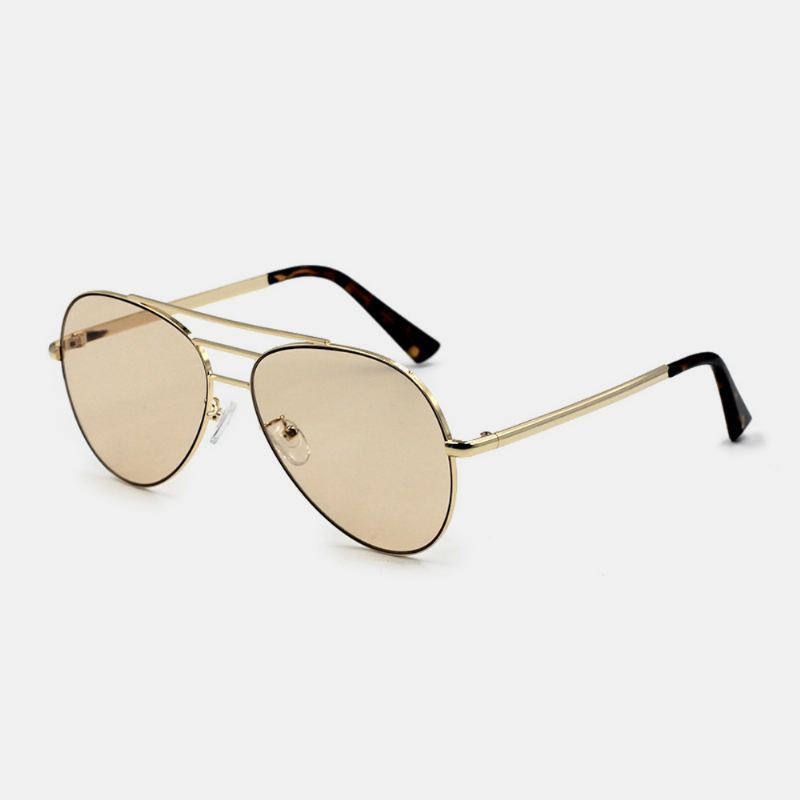 Unisex Metal Narrow Rim Full Frame Mode Casual Uv-beskyttelsessolbriller