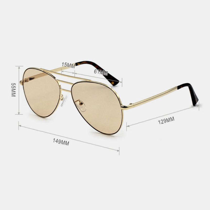 Unisex Metal Narrow Rim Full Frame Mode Casual Uv-beskyttelsessolbriller