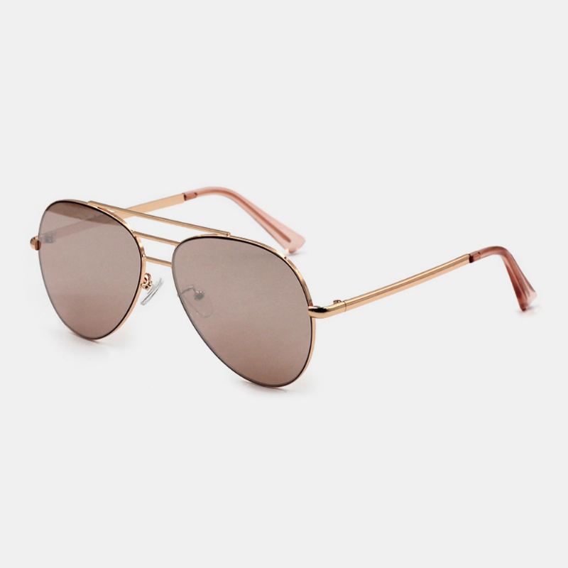 Unisex Metal Narrow Rim Full Frame Mode Casual Uv-beskyttelsessolbriller